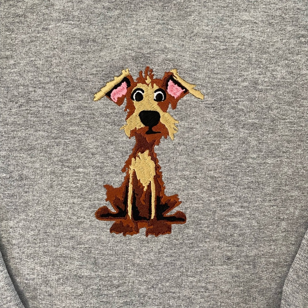 Scruffy mutt lover’s Embroidered Sweatshirt